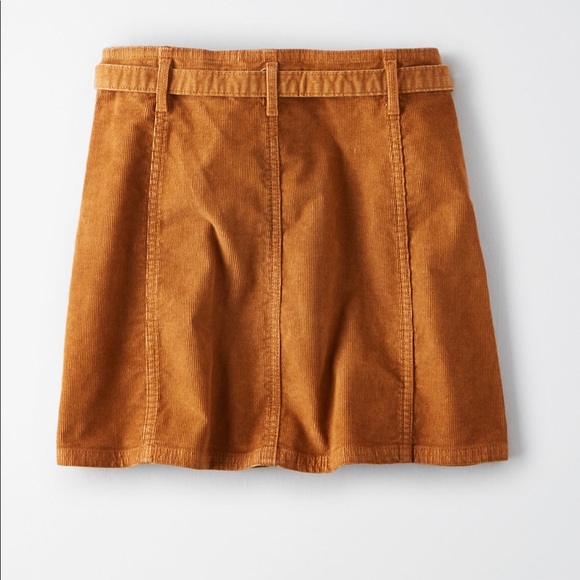 NWT AEO Button down corduroy skirt in chestnut🍁🍂 - Picture 3 of 6